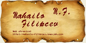 Mahailo Filipčev vizit kartica